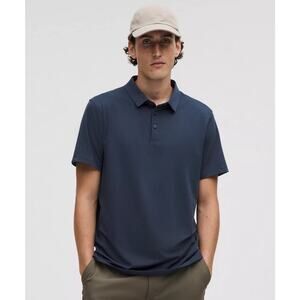 Lululemon Men's Evolution Short-Sleeve Polo Shirt Blue Sz S Polo Golf